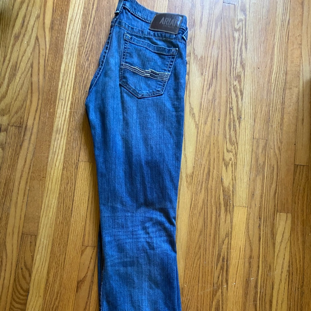 Ariat M7 Jeans Mens 30x30 Slim Straight Denim Medium Wash Blue worn once